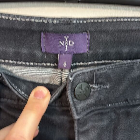 NYDJ | Women’s Black Legging Denim Jeans Rough Hem - Picture 6 of 8